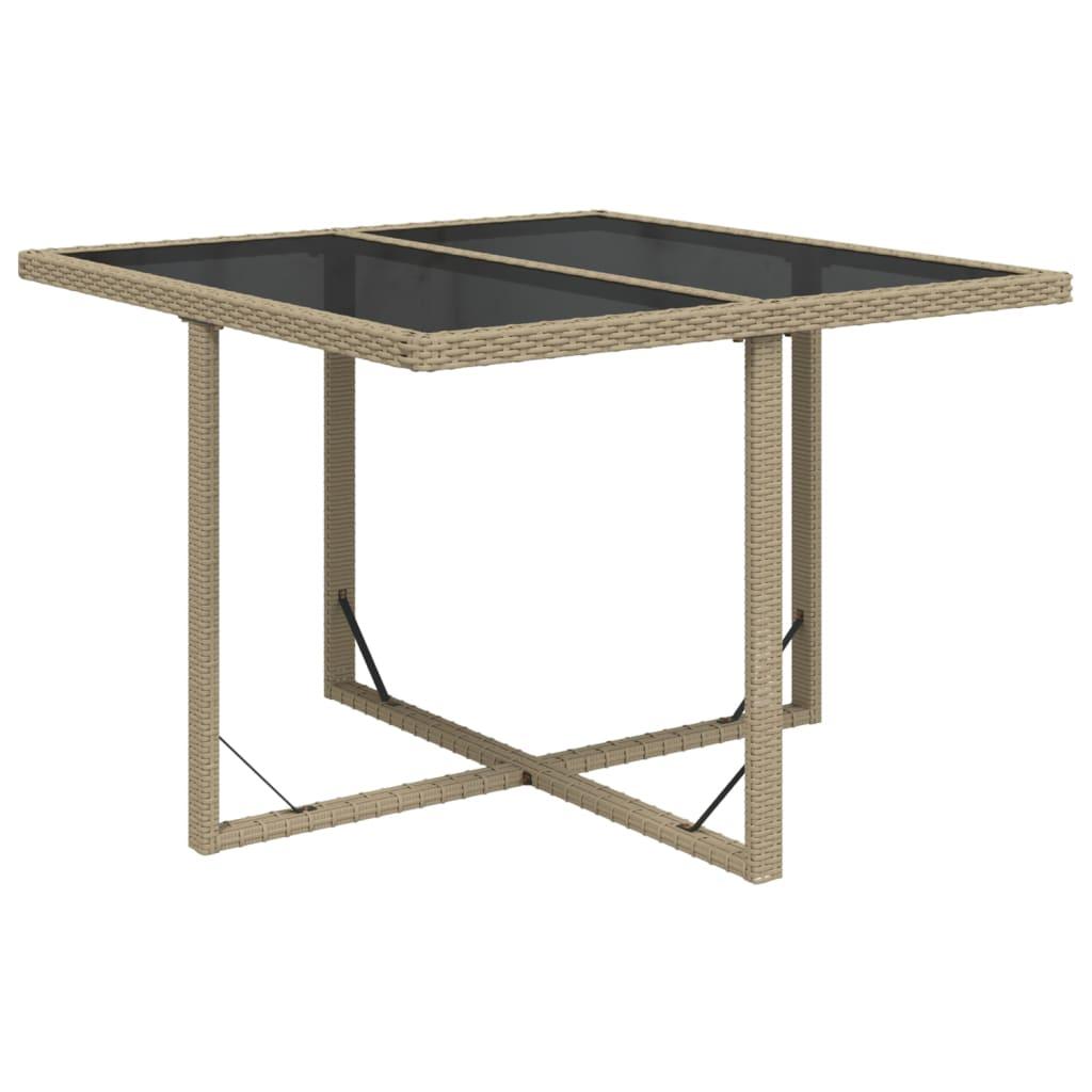 9 Piece Garden Dining Set with Cushions Poly Rattan Beige