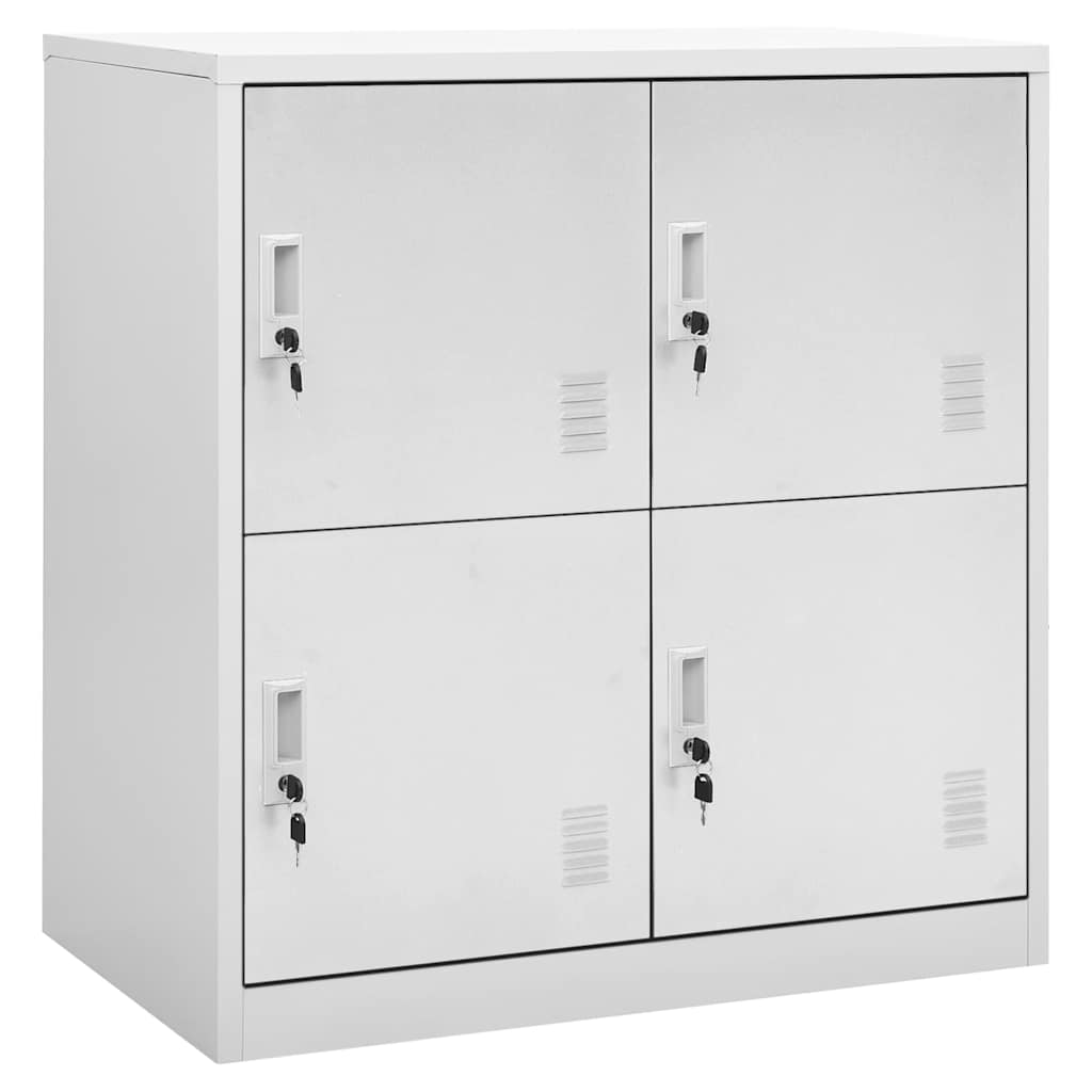 Locker Cabinets 2 pcs Light Grey 90x45x92,5 cm Steel