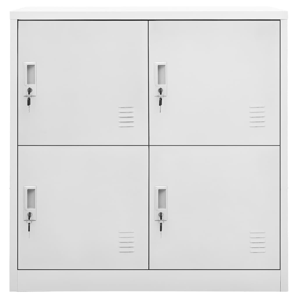 Locker Cabinets 2 pcs Light Grey 90x45x92,5 cm Steel