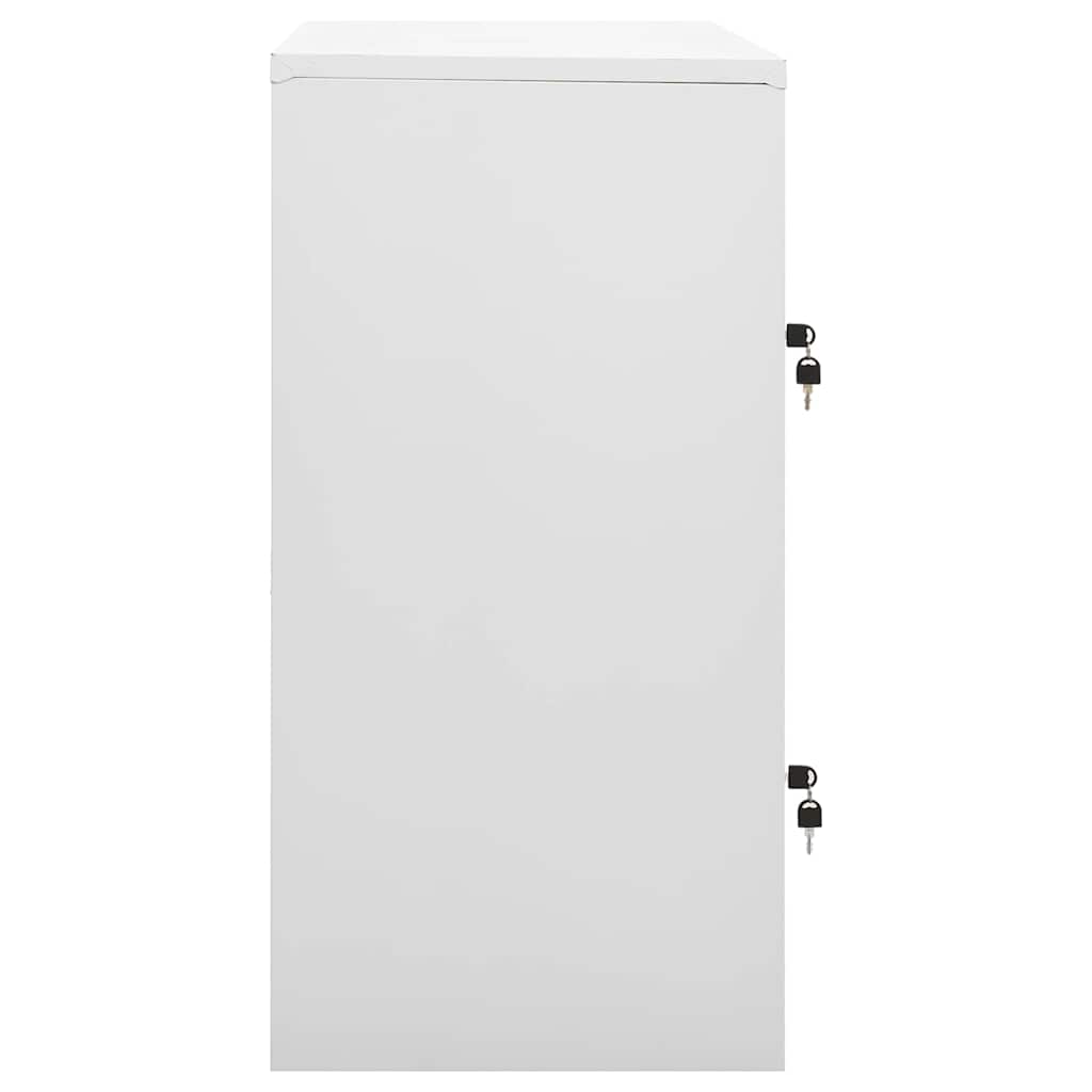 Locker Cabinets 2 pcs Light Grey 90x45x92,5 cm Steel