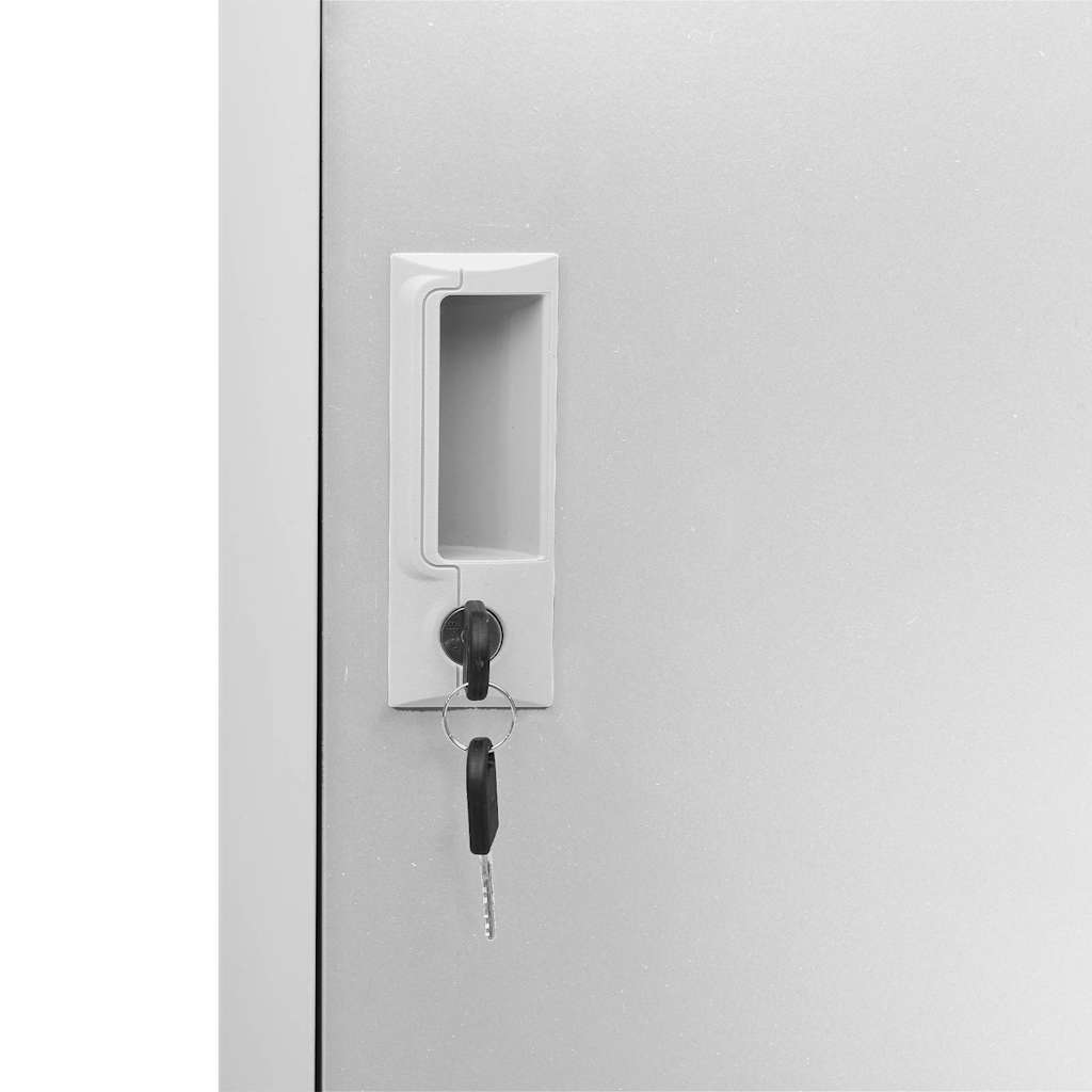 Locker Cabinets 2 pcs Light Grey 90x45x92,5 cm Steel
