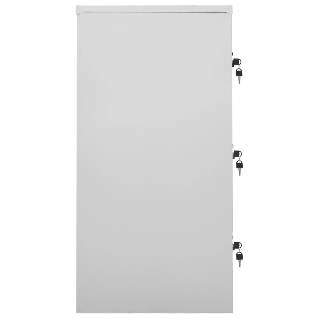 Locker Cabinets 5 pcs Light Grey 90x45x92.5 cm Steel