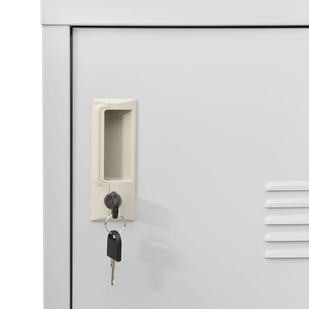 Locker Cabinets 5 pcs Light Grey 90x45x92.5 cm Steel