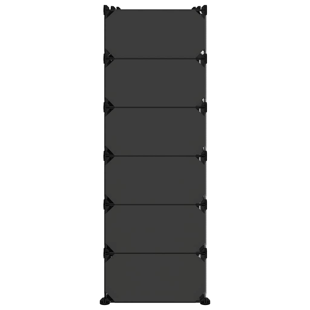 Shoe Rack Black 94.5x36.5x106 cm PP