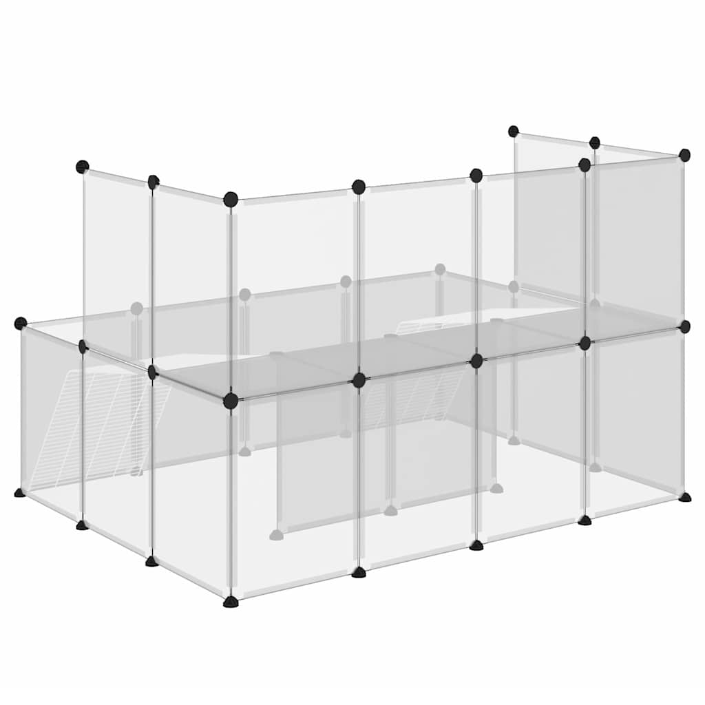 Small Animal Cage Transparent 143x107x93 cm PP and Steel