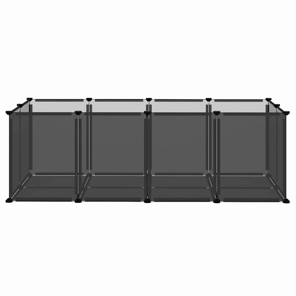 Small Animal Cage Black 144x74x46.5 cm PP and Steel