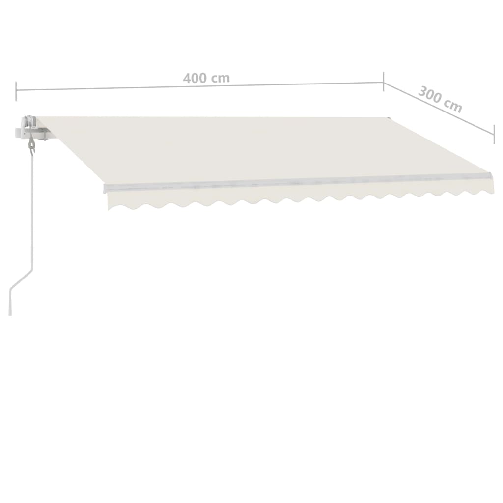 Freestanding Automatic Awning 400x300 cm Cream