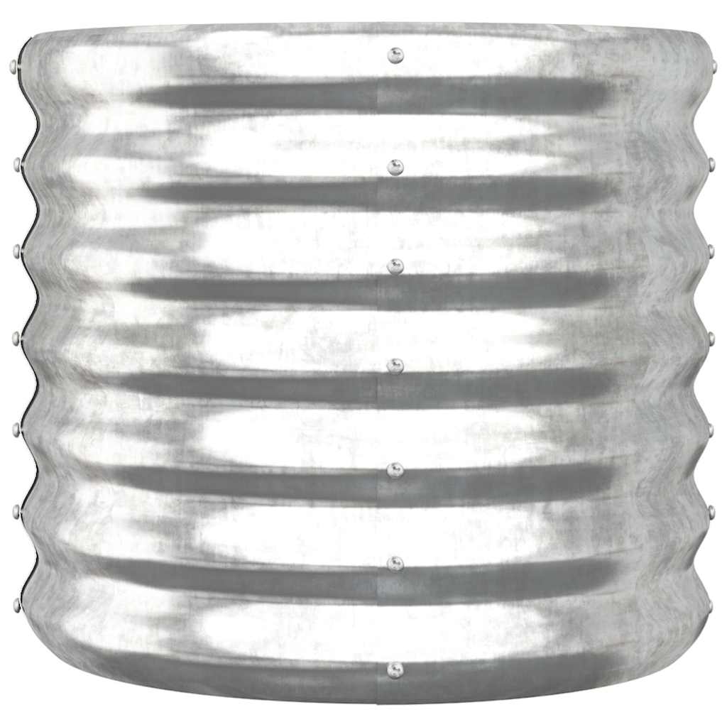 Garden Planter Galvanised Steel 40x40x36 cm Silver