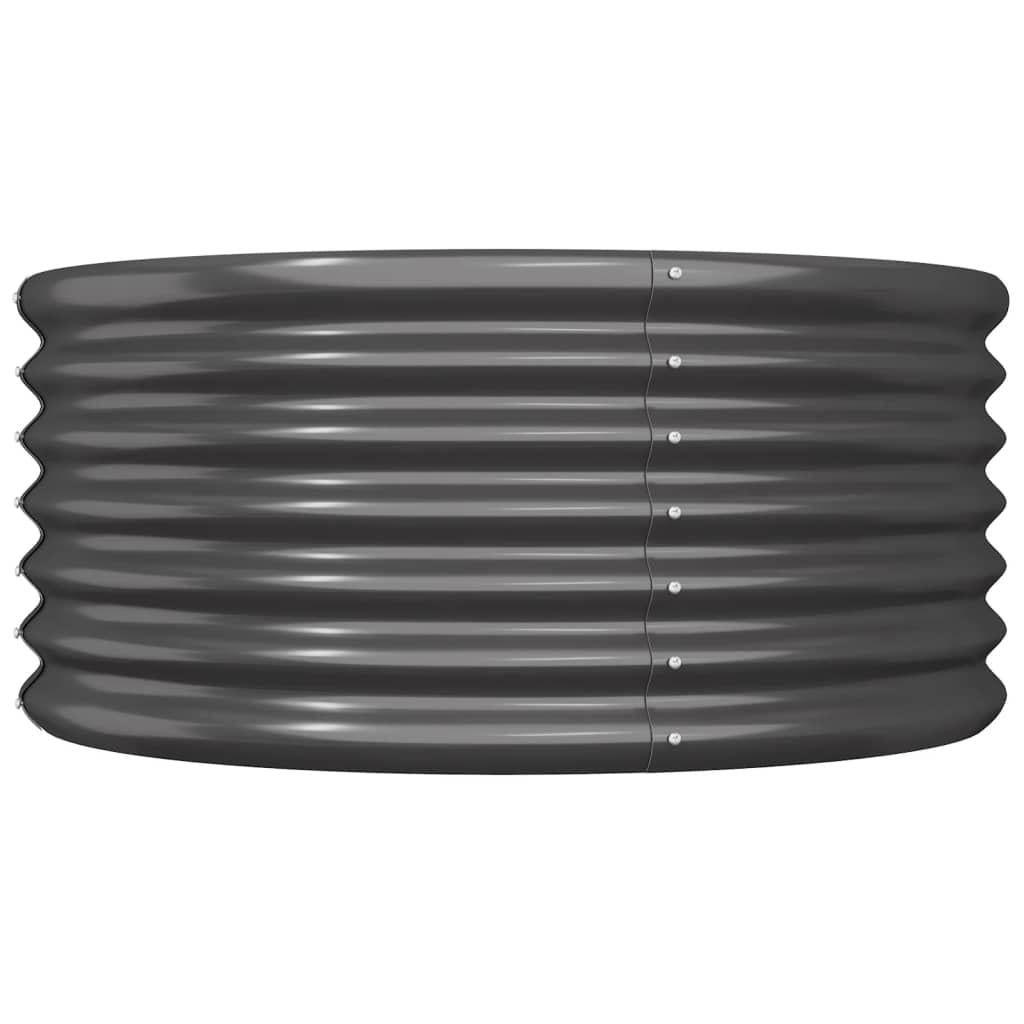 Garden Planter Galvanised Steel 80x80x36 cm Anthracite