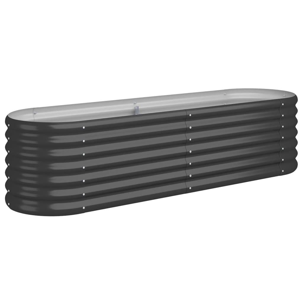 Garden Raised Bed Galvanised Steel 152x40x36 cm Anthracite