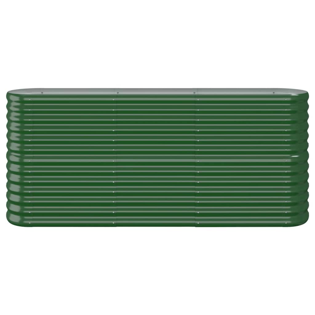 Garden Raised Bed Galvanised Steel 152x40x68 cm Green