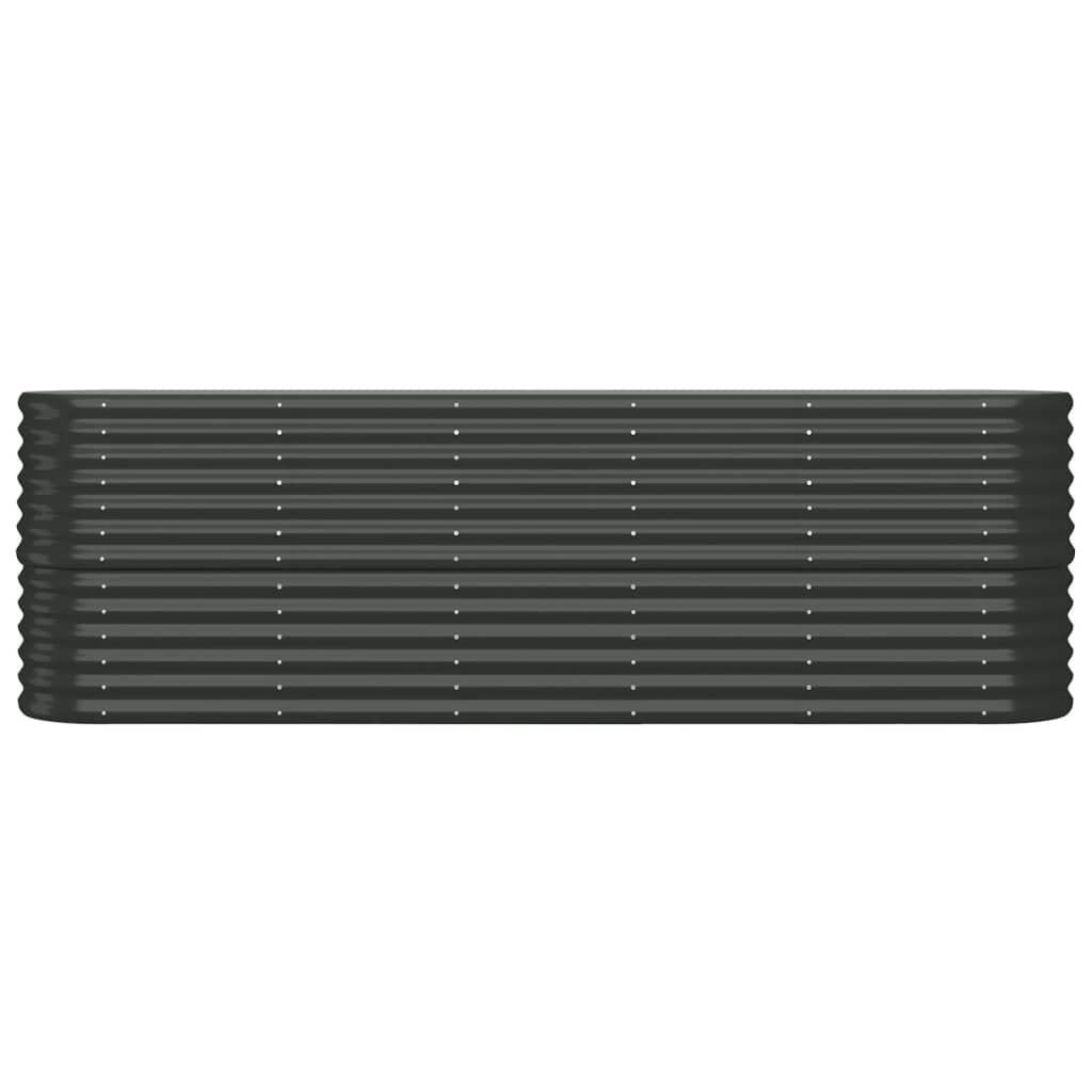 Garden Raised Bed Galvanised Steel 224x40x68 cm Anthracite