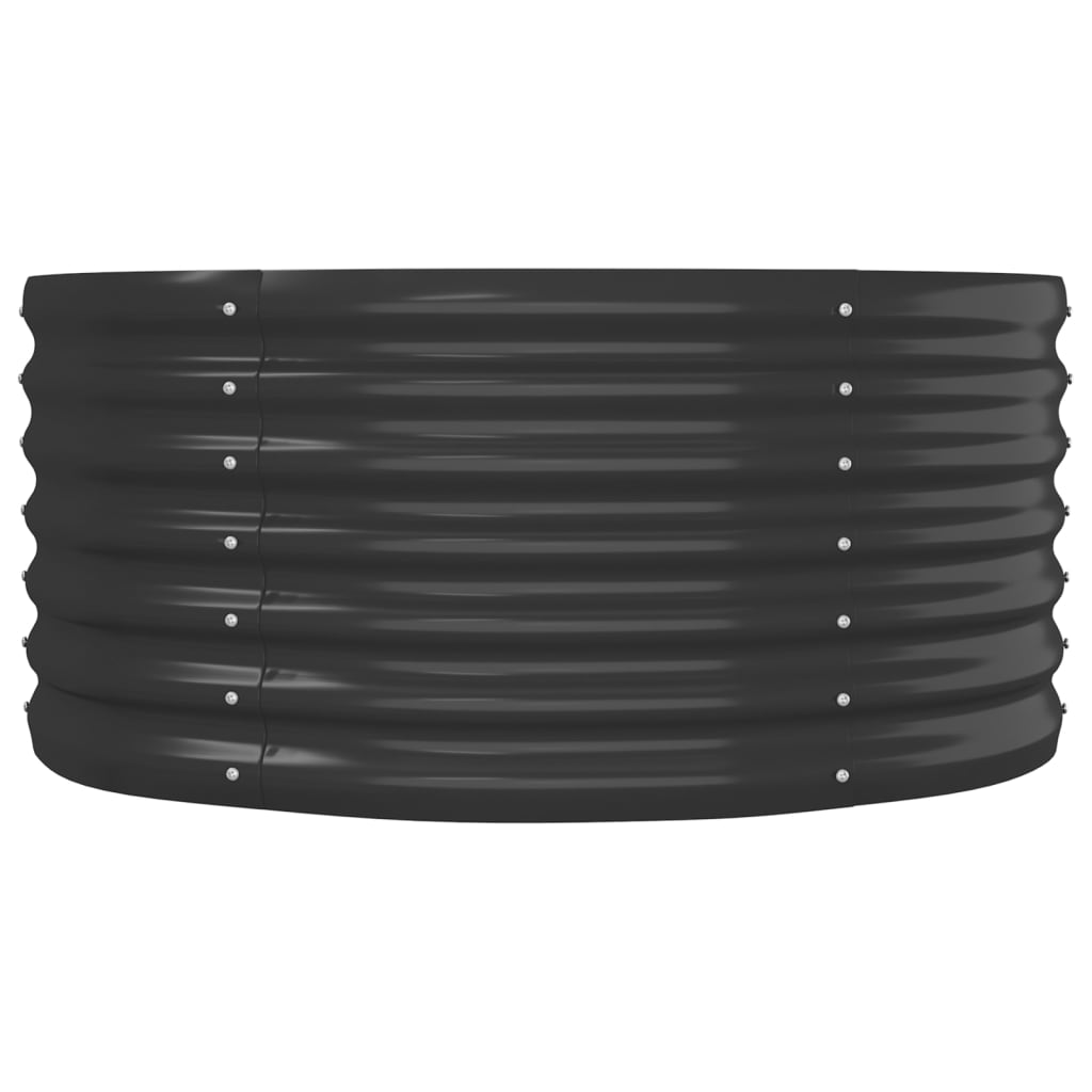 Garden Raised Bed Galvanised Steel 152x80x36 cm Anthracite