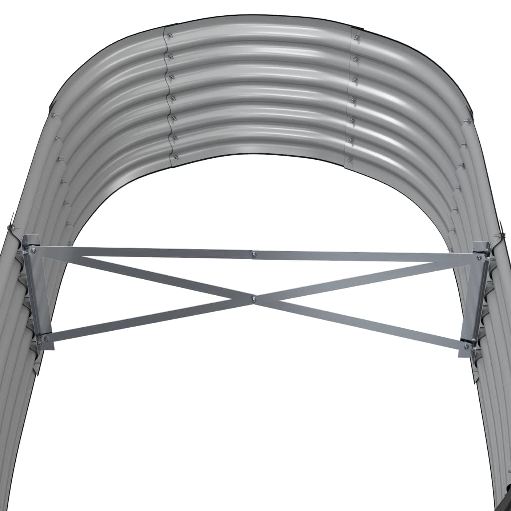 Garden Raised Bed Galvanised Steel 152x80x36 cm Anthracite