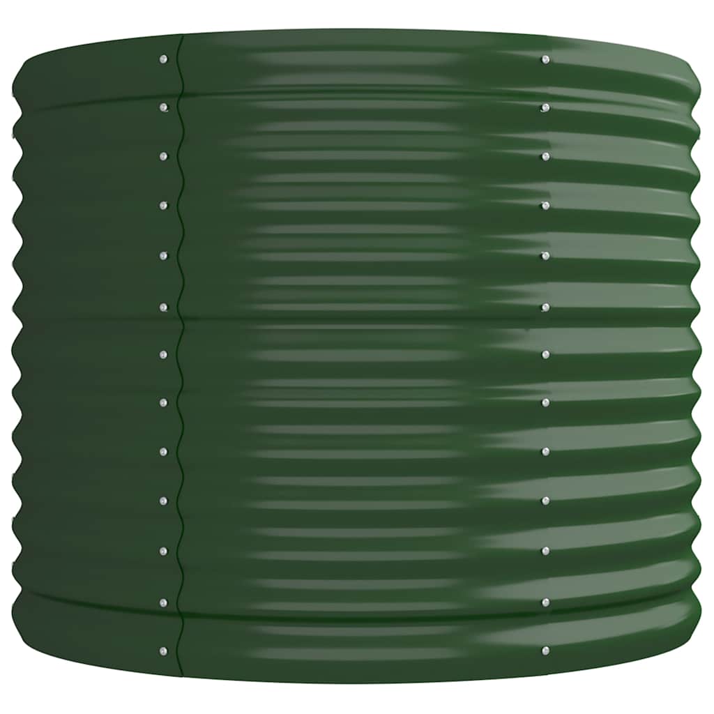Garden Raised Bed Galvanised Steel 224x80x68 cm Green