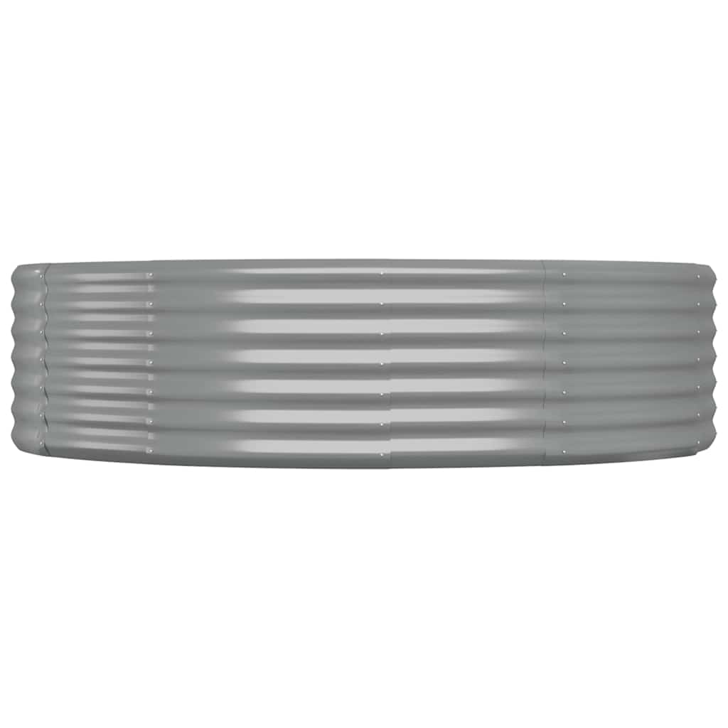 Garden Raised Bed Galvanised Steel 140x140x36 cm Grey