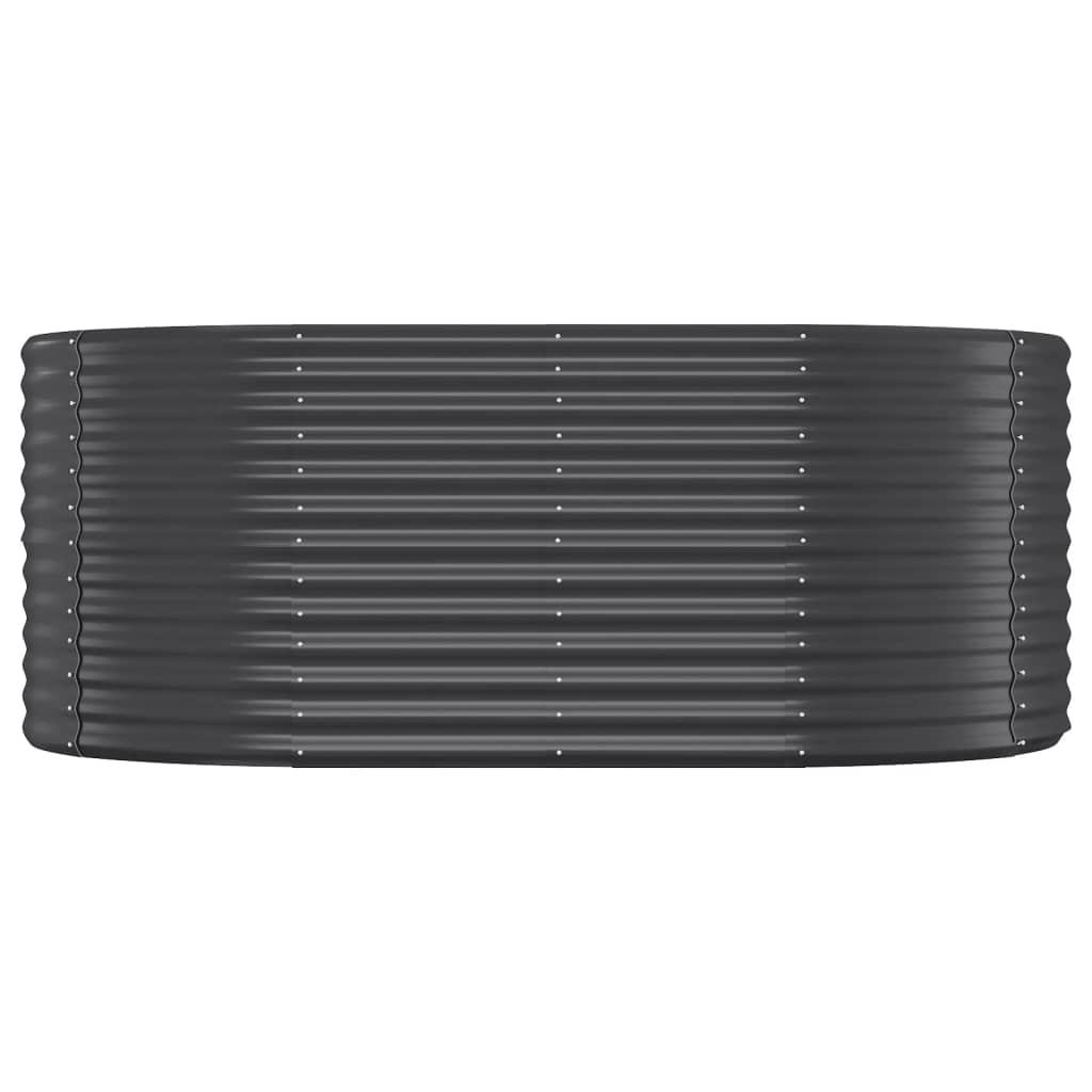 Garden Raised Bed Galvanised Steel 175x100x68 cm Anthracite