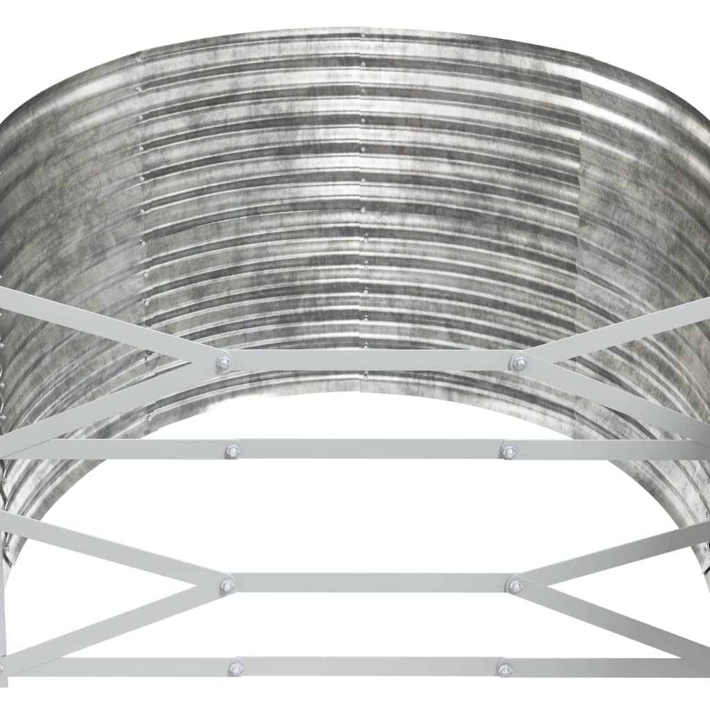 Garden Raised Bed Galvanised Steel 175x100x68 cm Silver