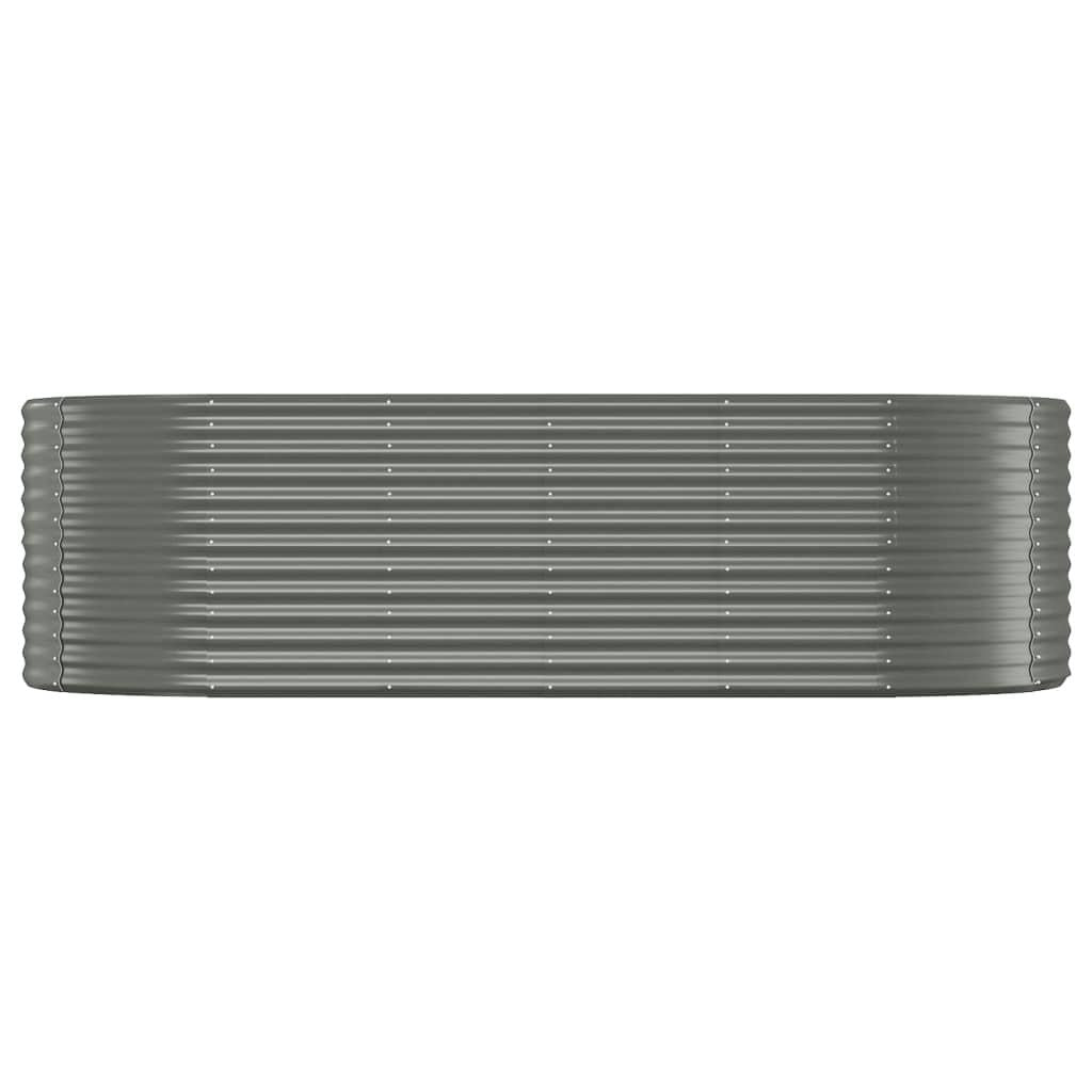 Garden Raised Bed Galvanised Steel 249x100x68 cm Grey