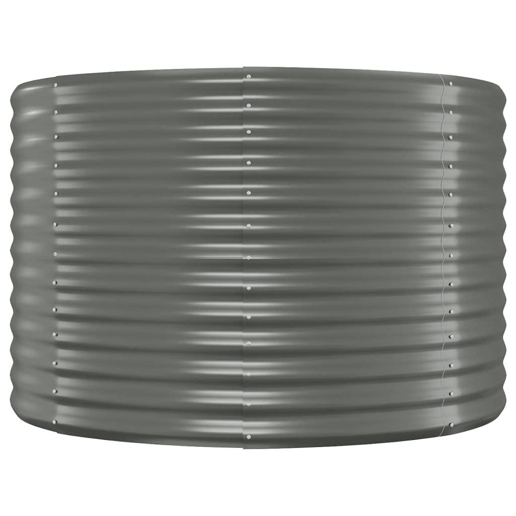 Garden Raised Bed Galvanised Steel 322x100x68 cm Grey