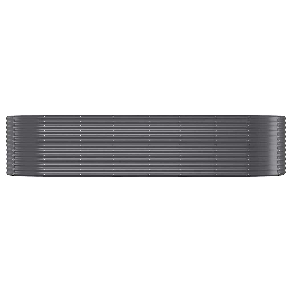 Garden Raised Bed Galvanised Steel 322x100x68 cm Anthracite