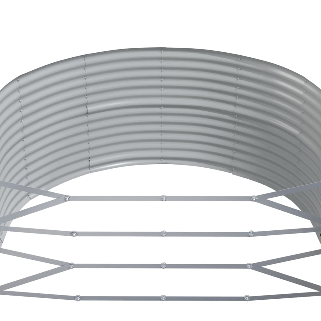 Garden Raised Bed Brown 212x140x68 cm Galvanised Steel