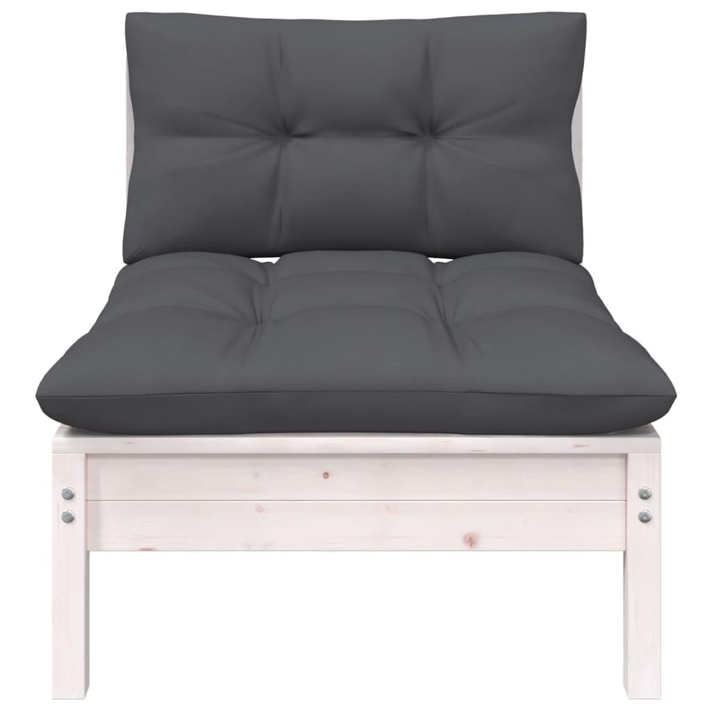 7 Piece Garden Lounge Set with Cushions Solid Pinewood