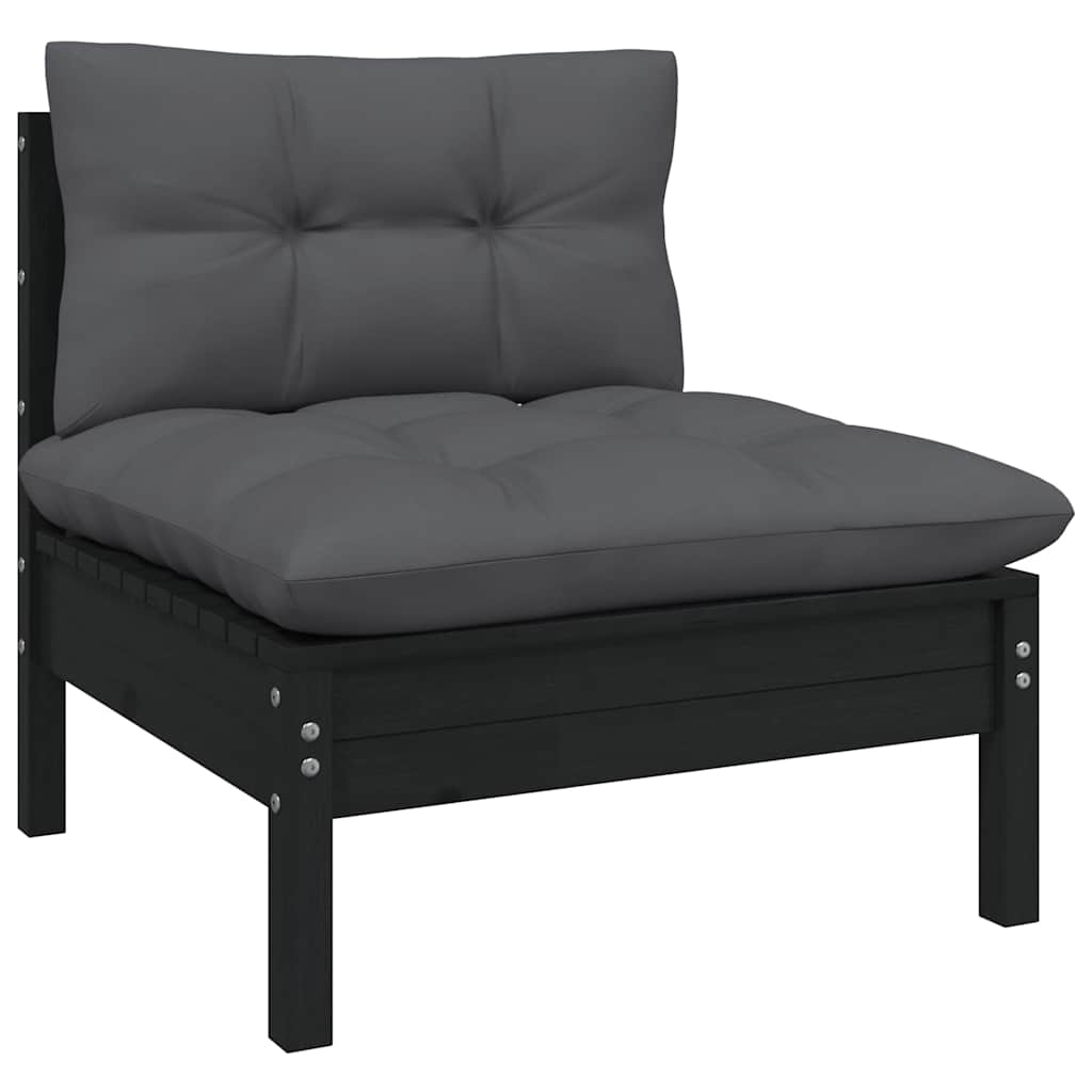 4 Piece Garden Lounge Set with Cushions Solid Pinewood