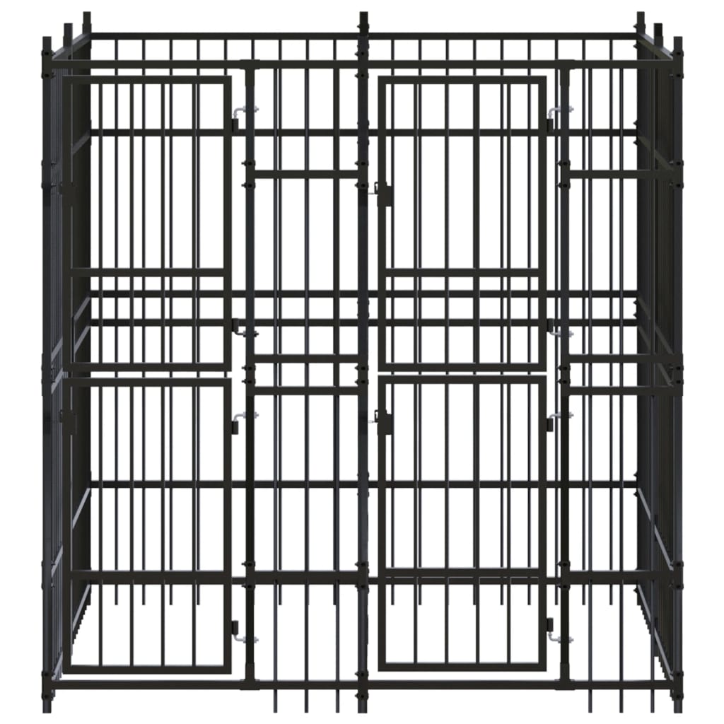 Outdoor Dog Kennel Steel 3,69 m²