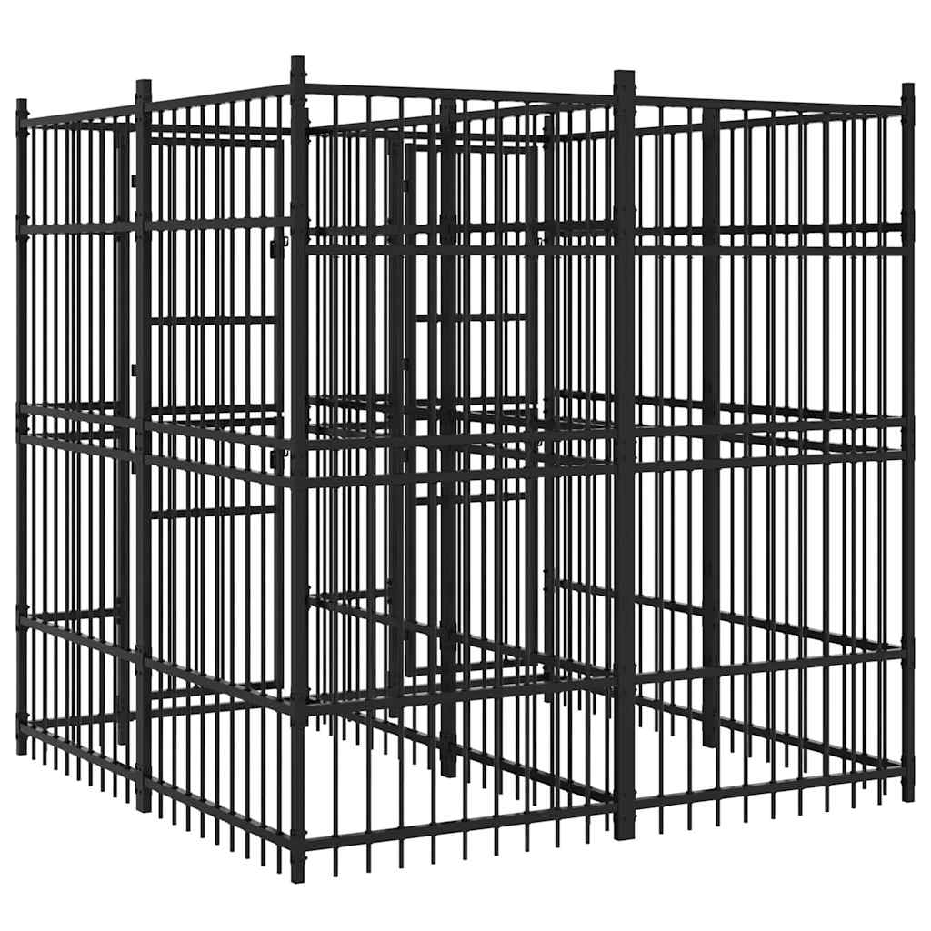 Outdoor Dog Kennel Steel 3,69 m²