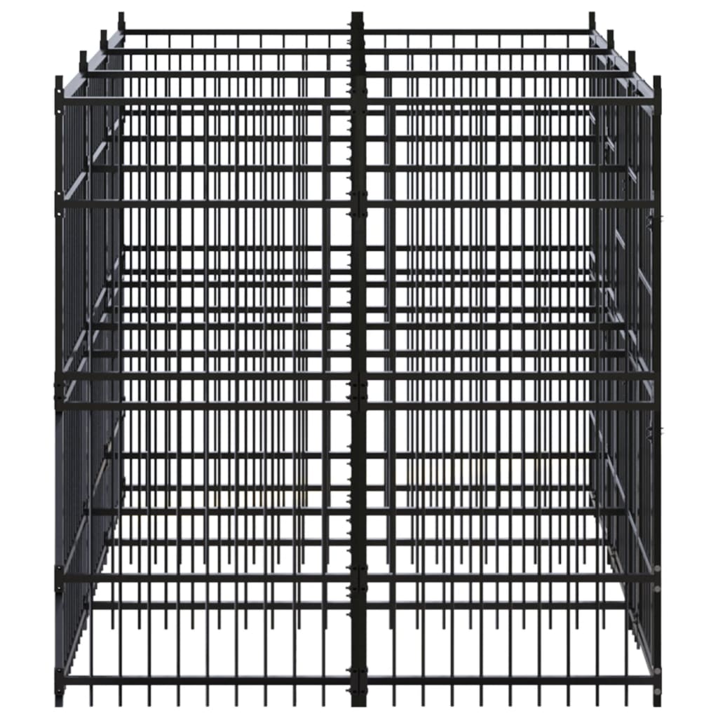 Outdoor Dog Kennel Steel 5,53 m²