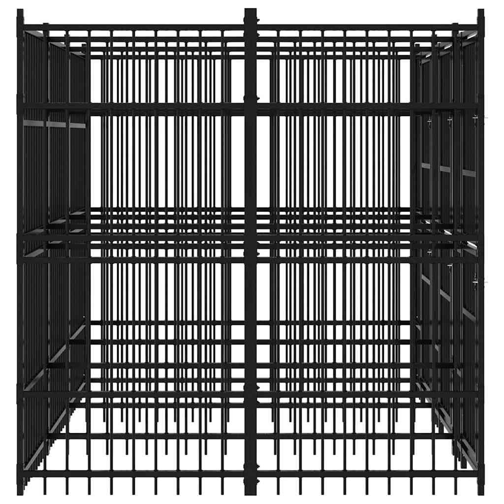 Outdoor Dog Kennel Steel 7,37 m²