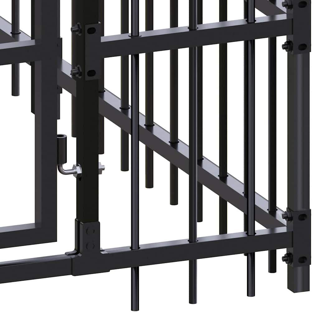 Outdoor Dog Kennel Steel 7,37 m²