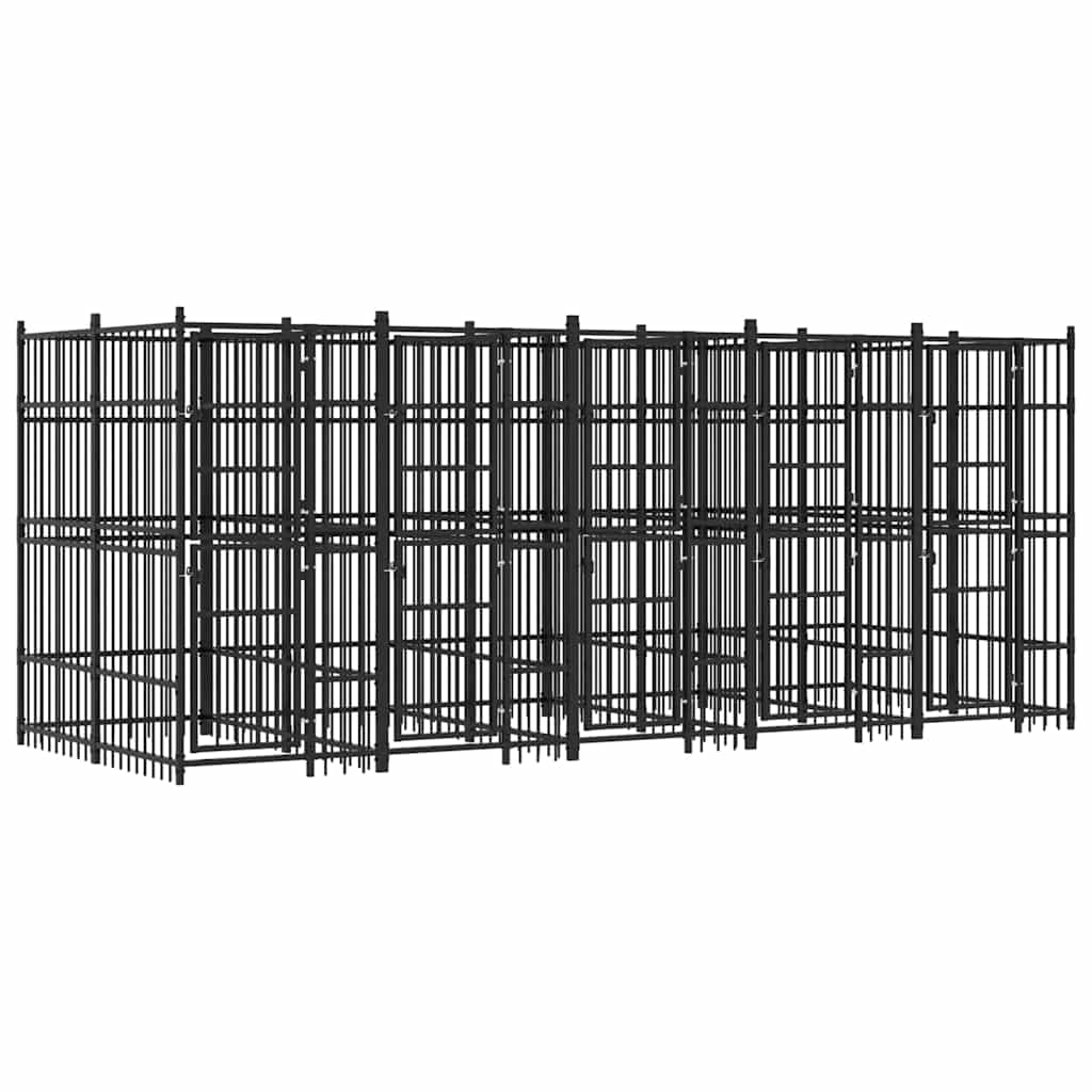 Outdoor Dog Kennel Steel 9,22 m²