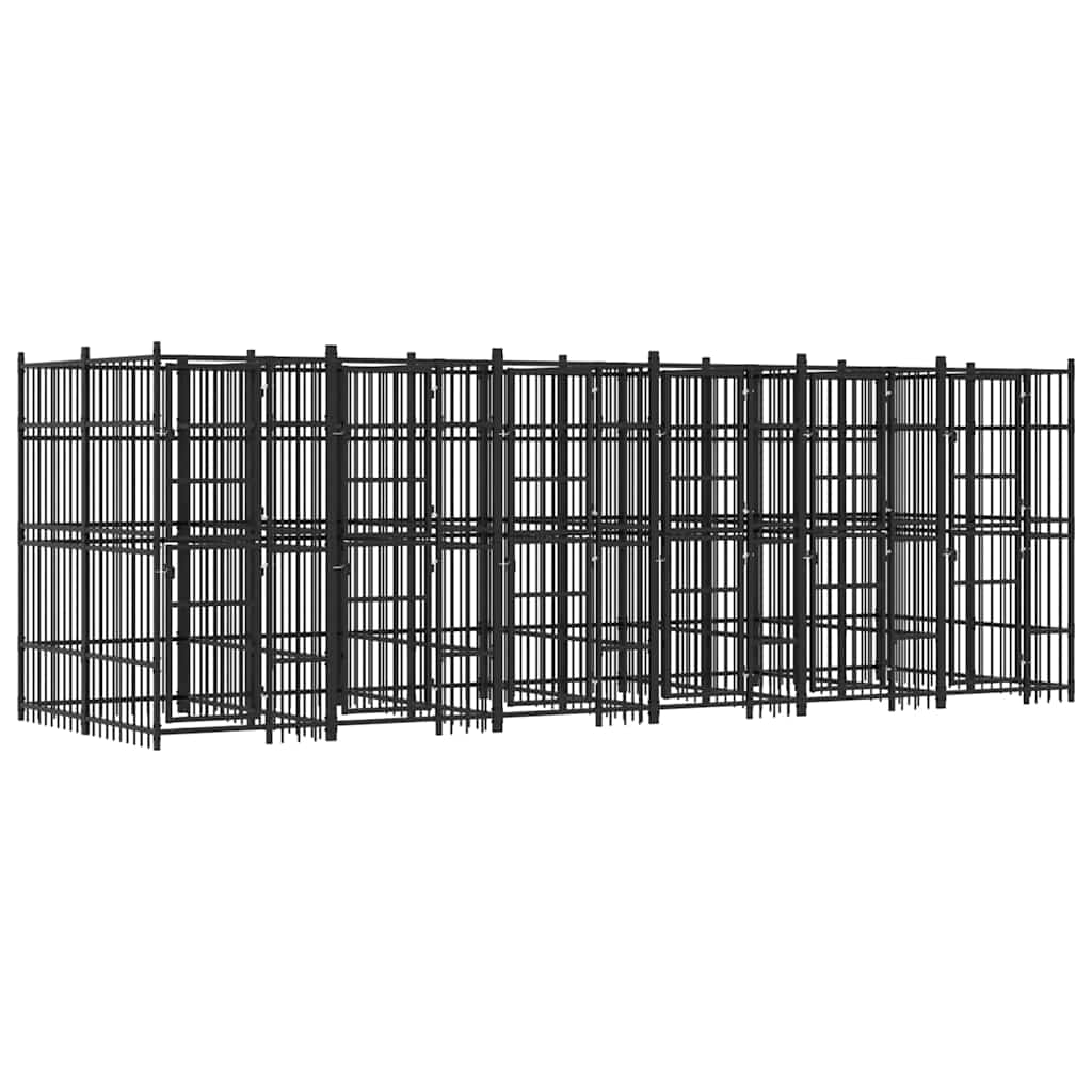 Outdoor Dog Kennel Steel 11,06 m²