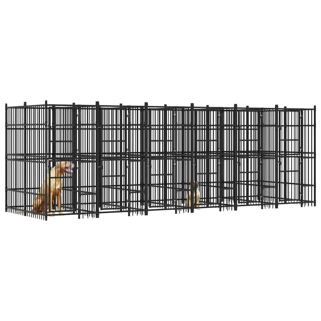 Outdoor Dog Kennel Steel 11,06 m²