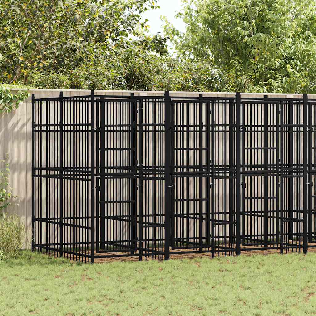Outdoor Dog Kennel Steel 11,06 m²