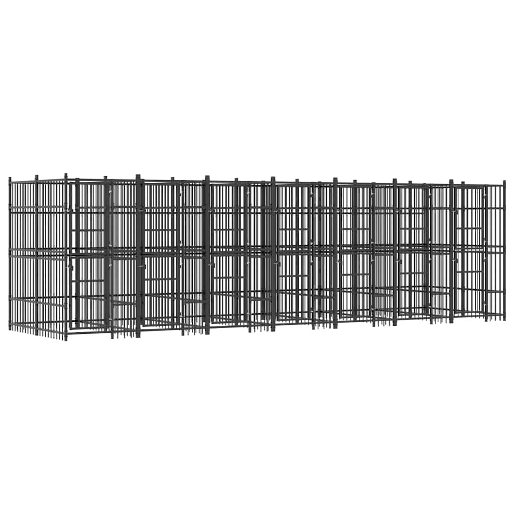 Outdoor Dog Kennel Steel 12,9 m²