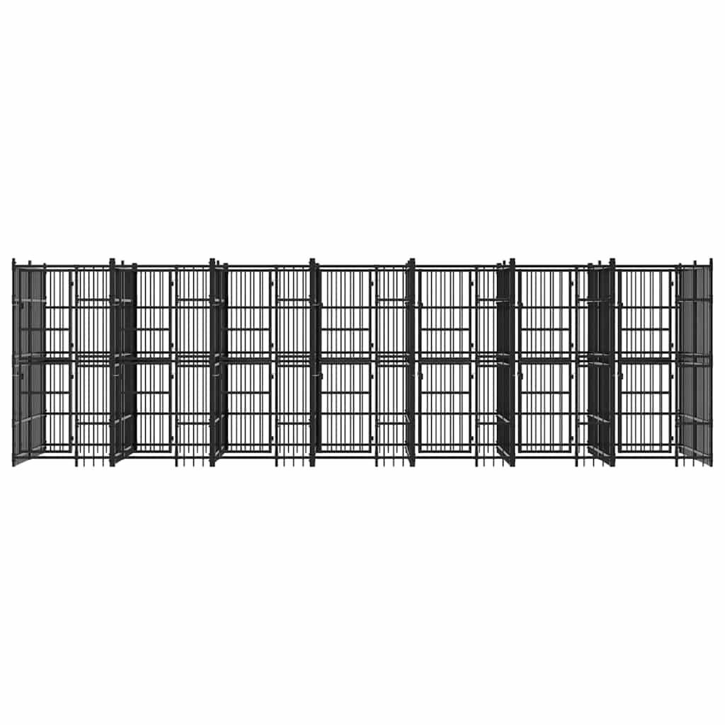 Outdoor Dog Kennel Steel 12,9 m²