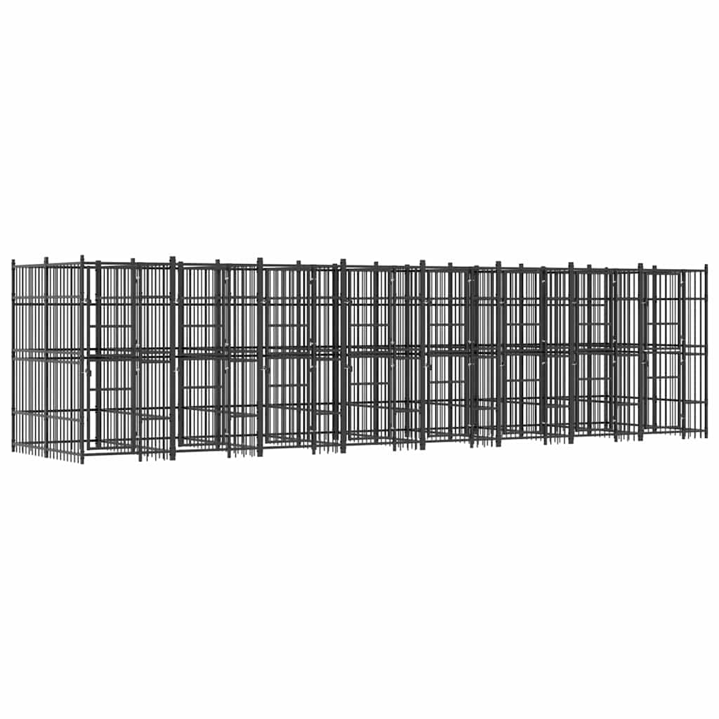 Outdoor Dog Kennel Steel 14,75 m²