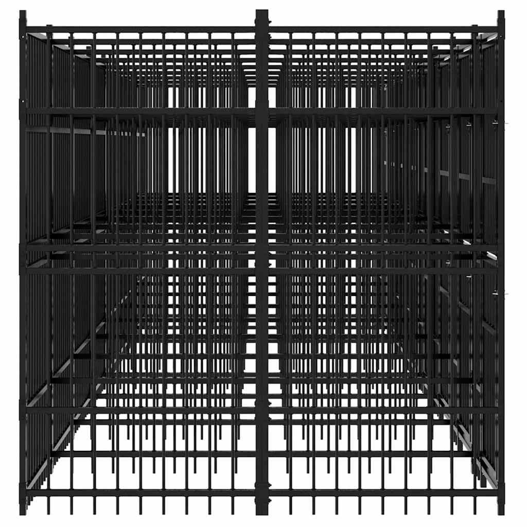 Outdoor Dog Kennel Steel 14,75 m²