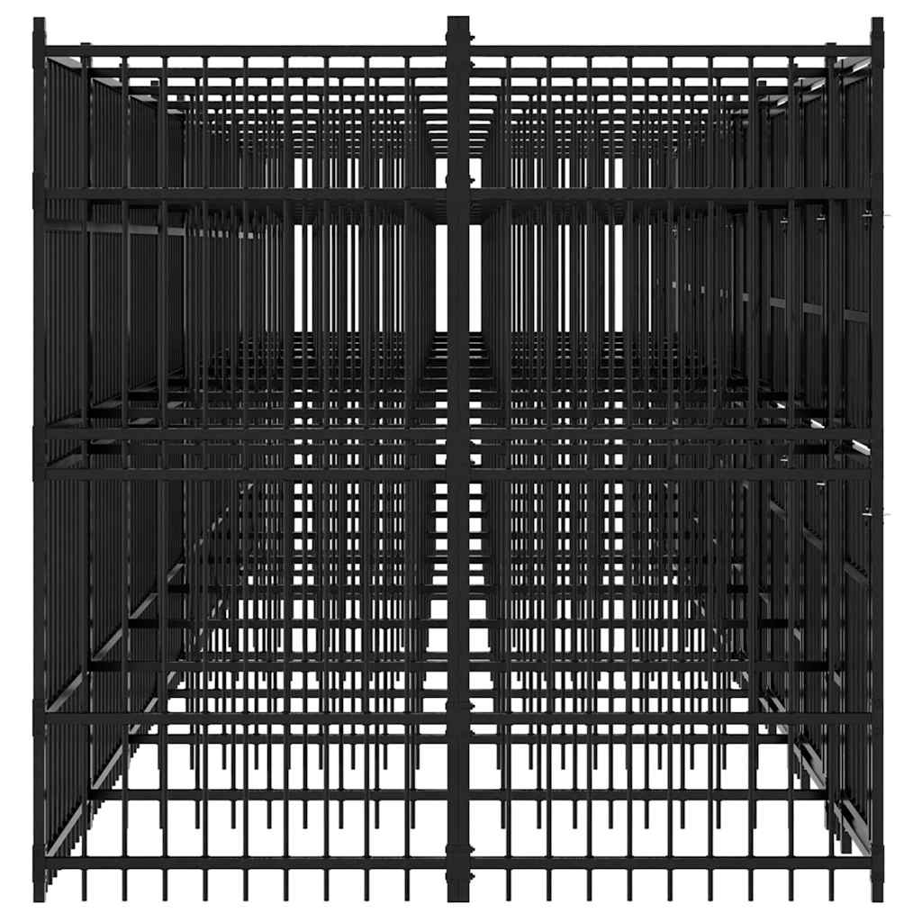 Outdoor Dog Kennel Steel 16,59 m²