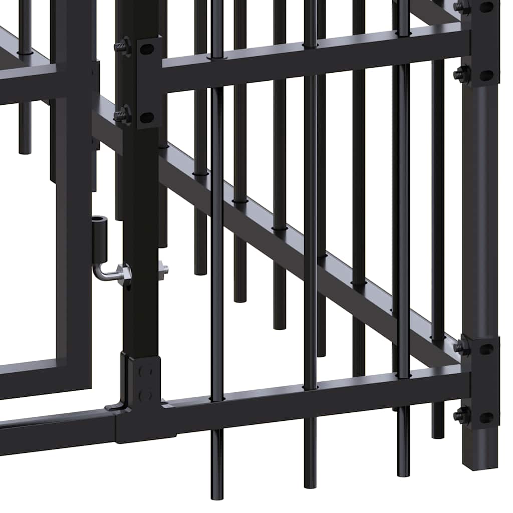 Outdoor Dog Kennel Steel 16,59 m²