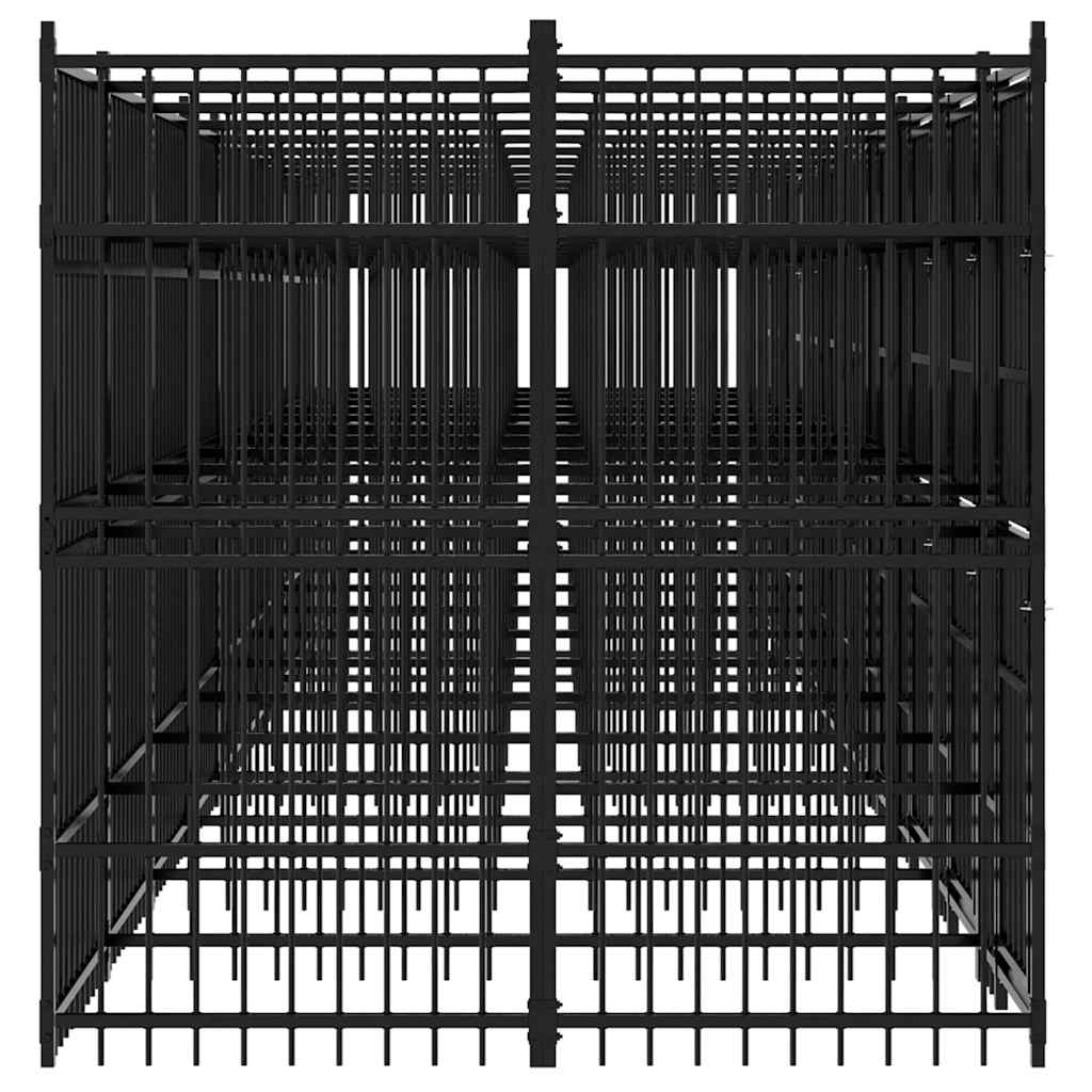 Outdoor Dog Kennel Steel 18,43 m²