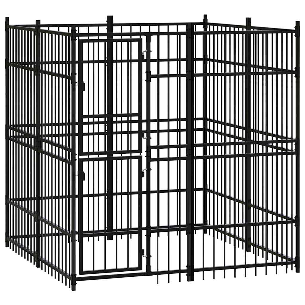 Outdoor Dog Kennel Steel 3,69 m²