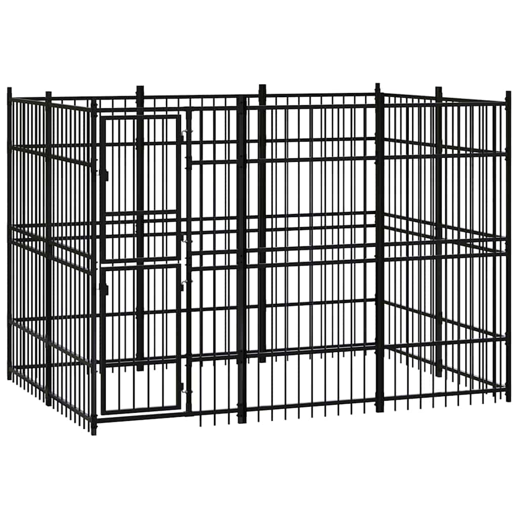 Outdoor Dog Kennel Steel 5,53 m²