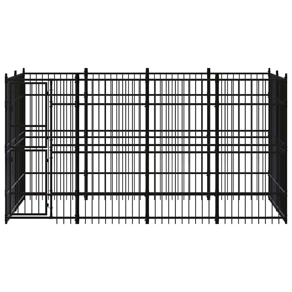 Outdoor Dog Kennel Steel 7,37 m²