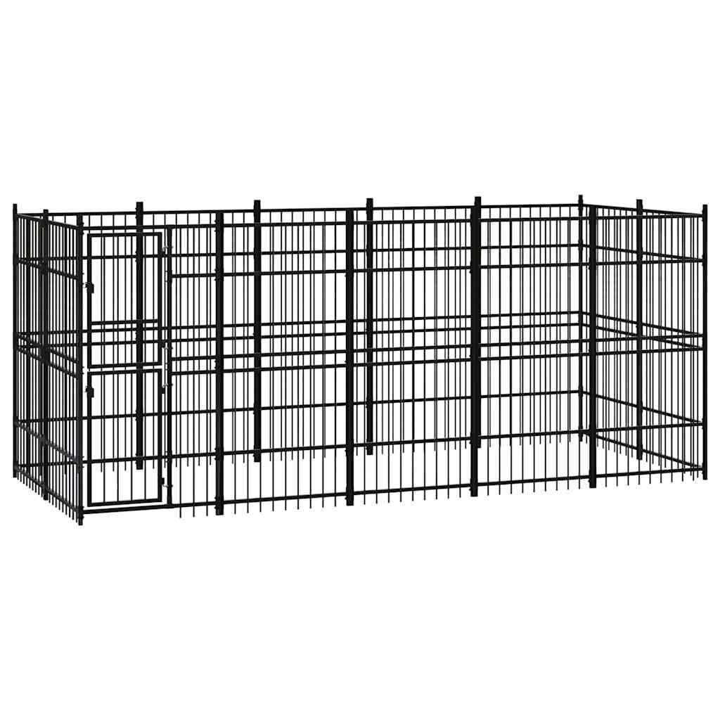 Outdoor Dog Kennel Steel 9,22 m²