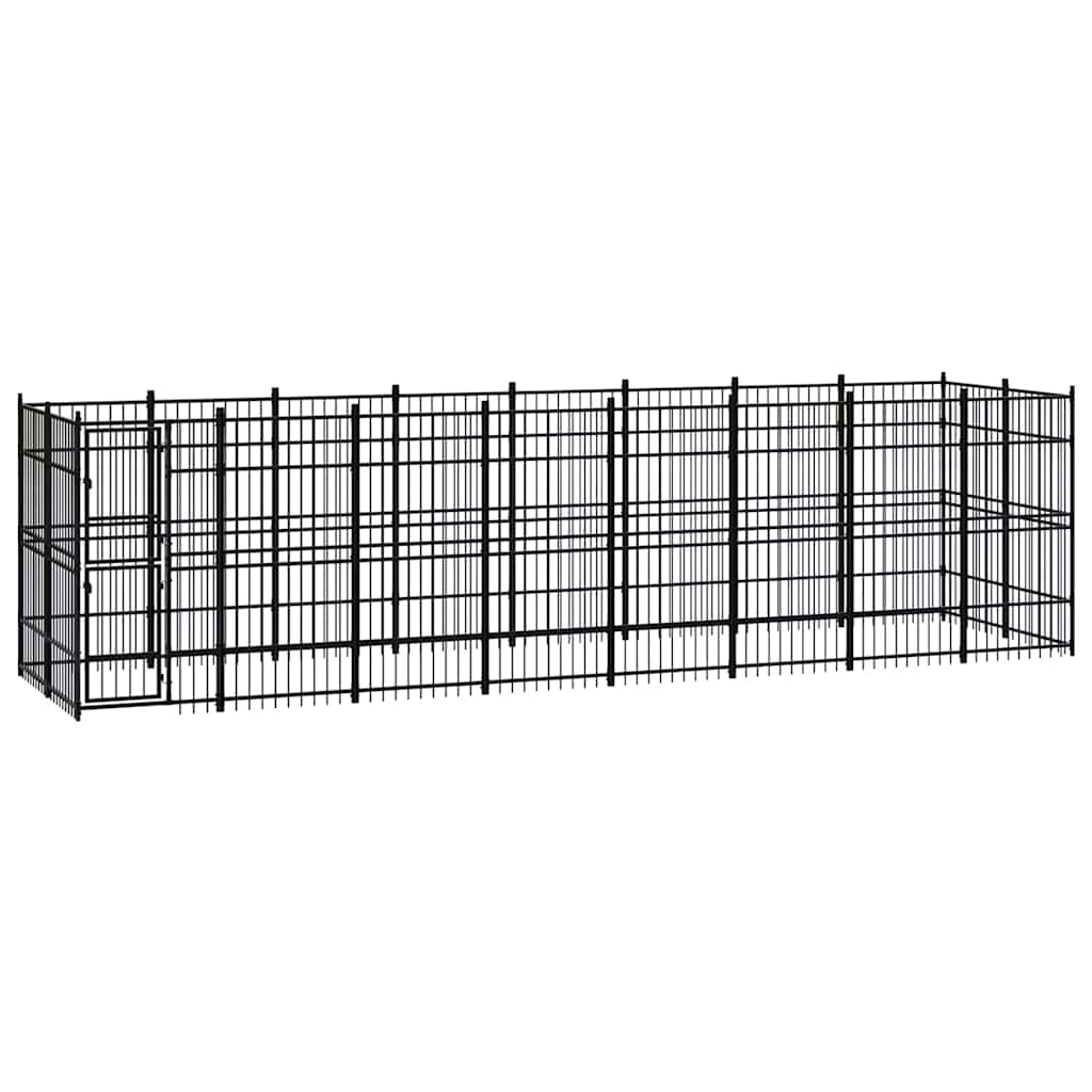Outdoor Dog Kennel Steel 14,75 m²
