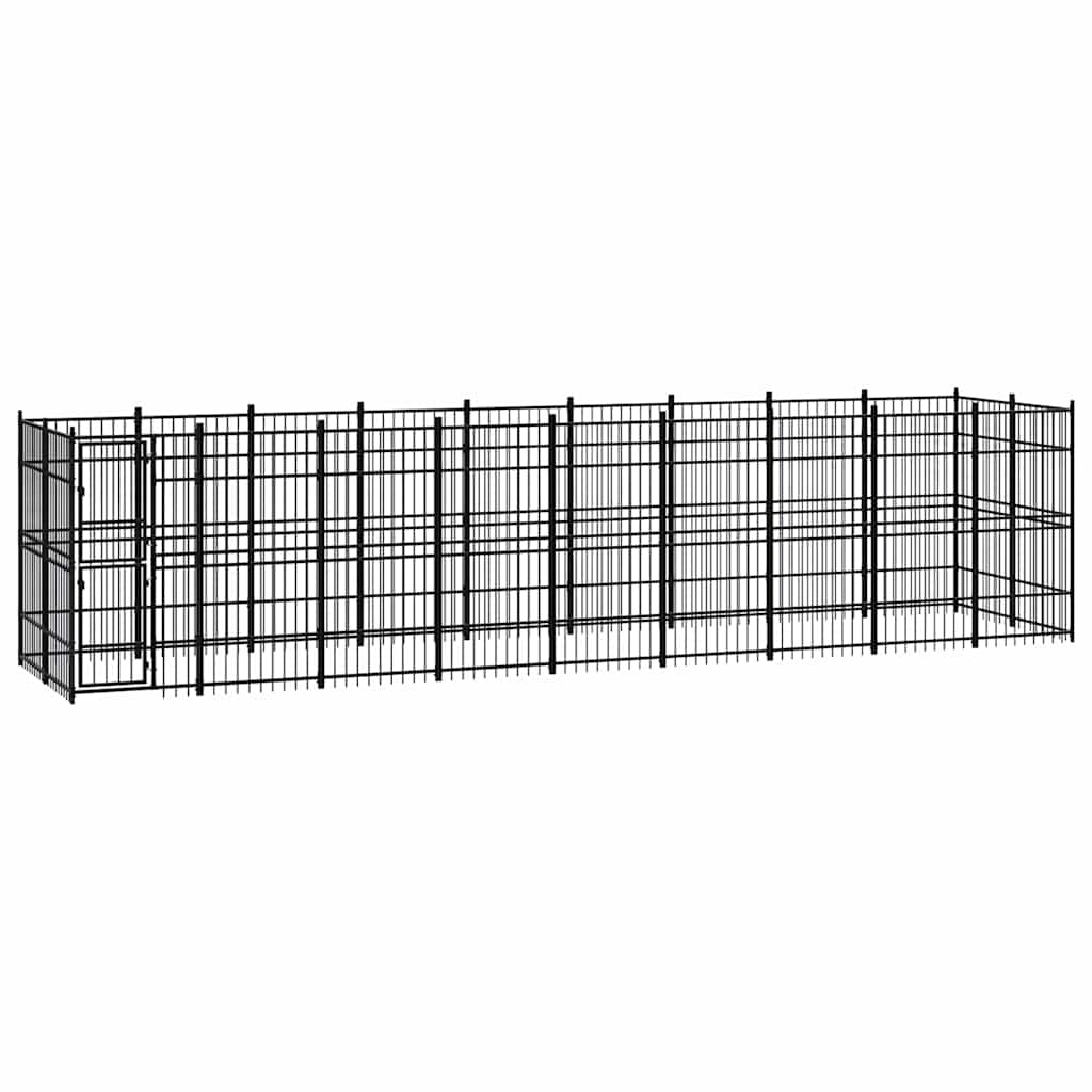 Outdoor Dog Kennel Steel 16,59 m²